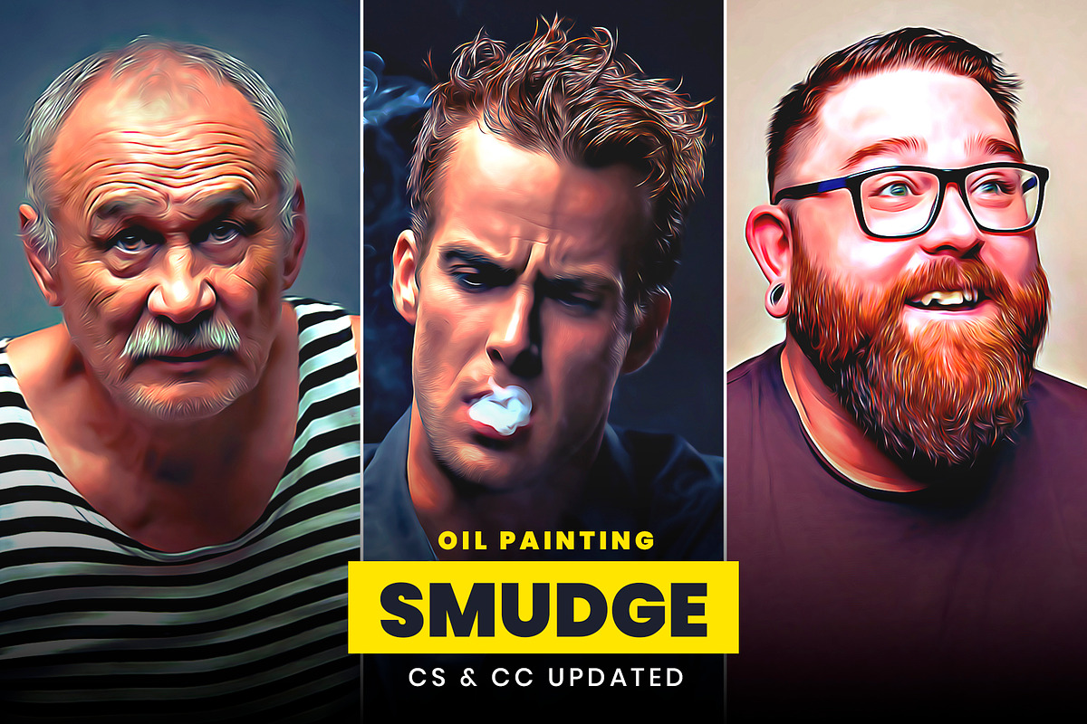 30% SALE! Smudge Oil Painting, an Action Add-On by U_Design (Photo 2 of 8)