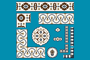 Taj Mahal Design Elements Set