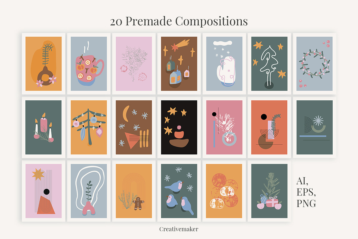 Abstract Mid Century Modern BUNDLE, an Object Graphic by Creativemaker (Photo 10 of 26)