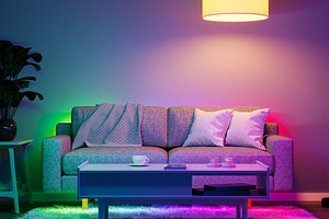 Modern living room with ambient LED, an Architecture Photo by Pozitivo