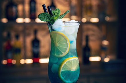 Blue lagoon cocktail