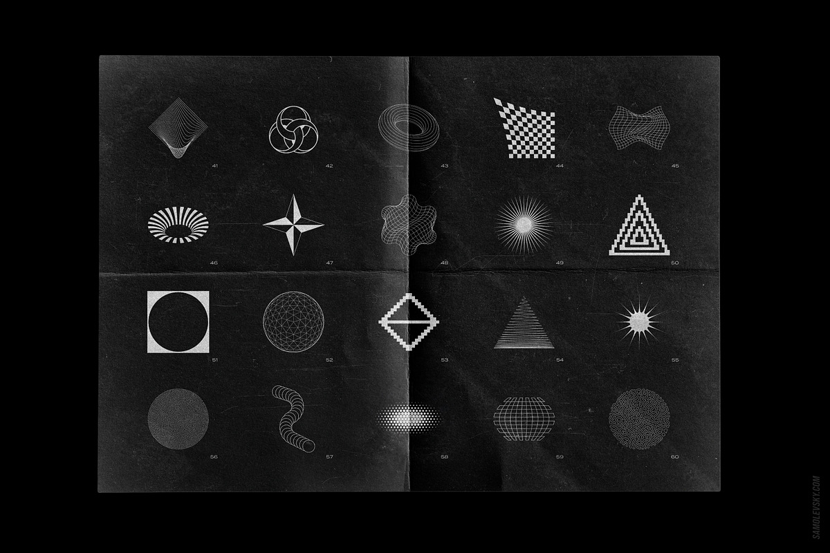 Abstract Shapes: 100 Design Elements, an Object Graphic by Samolevsky (Photo 10 of 21)