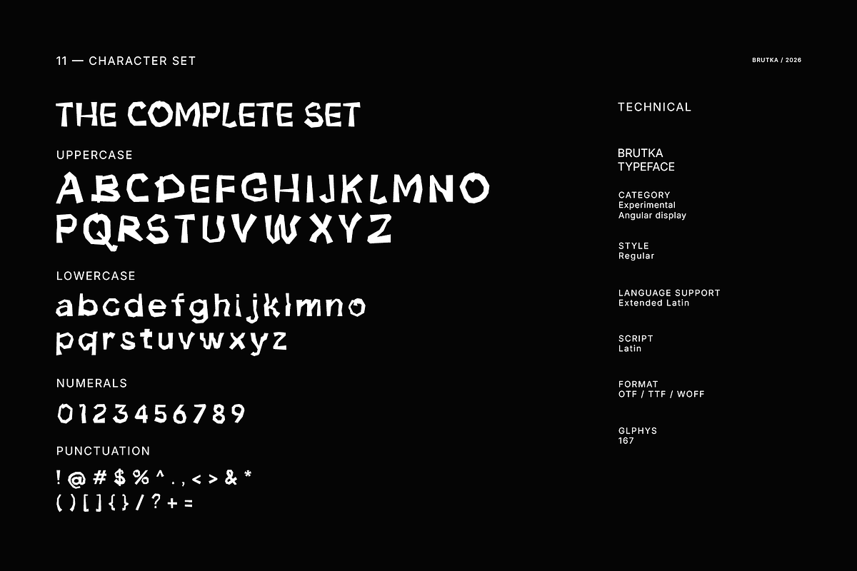 BRUTKA - Experimental Display Font, a Handwritten Font by Hasbi Creative (Photo 11 of 12)