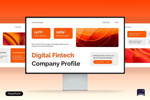 Digital Fintech Pitch Deck, a Presentation Template by Claymoon Lab