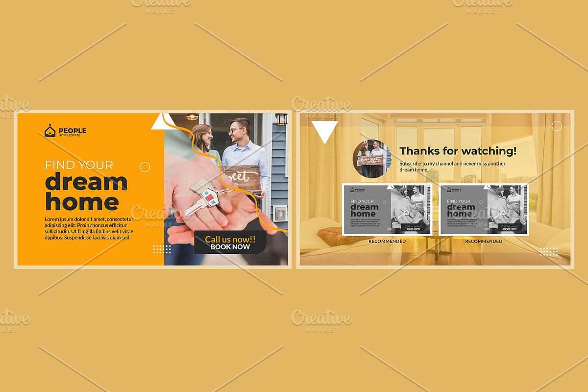 Real estate Youtube Thumbnail Design, a Social Media Template by hekenostudio (Photo 2 of 4)