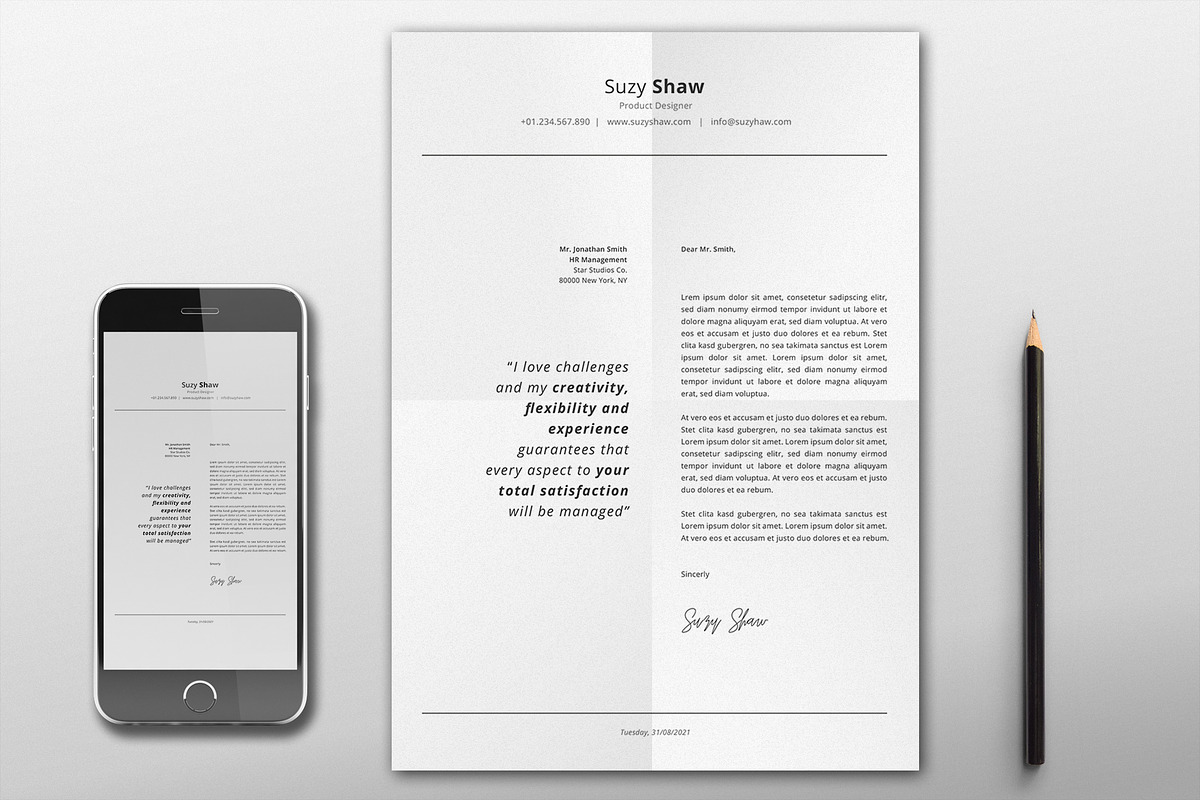 Suzy Resume Template, a Resume Template by Nina Shaw (Photo 2 of 11)