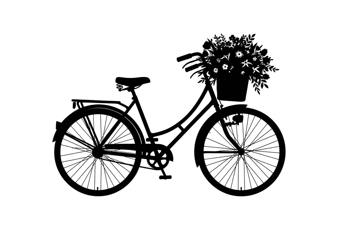 Flower Bicycle Silhouette Bundle, an Illustration by Gaye Art (Photo 22 of 31)