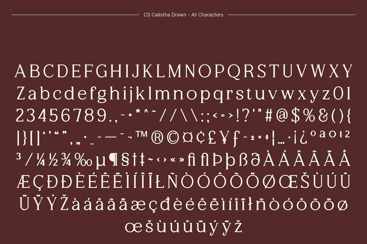 CS Calistha Drawn, a Serif Font by Craft Supply Co. (Photo 8 of 8)