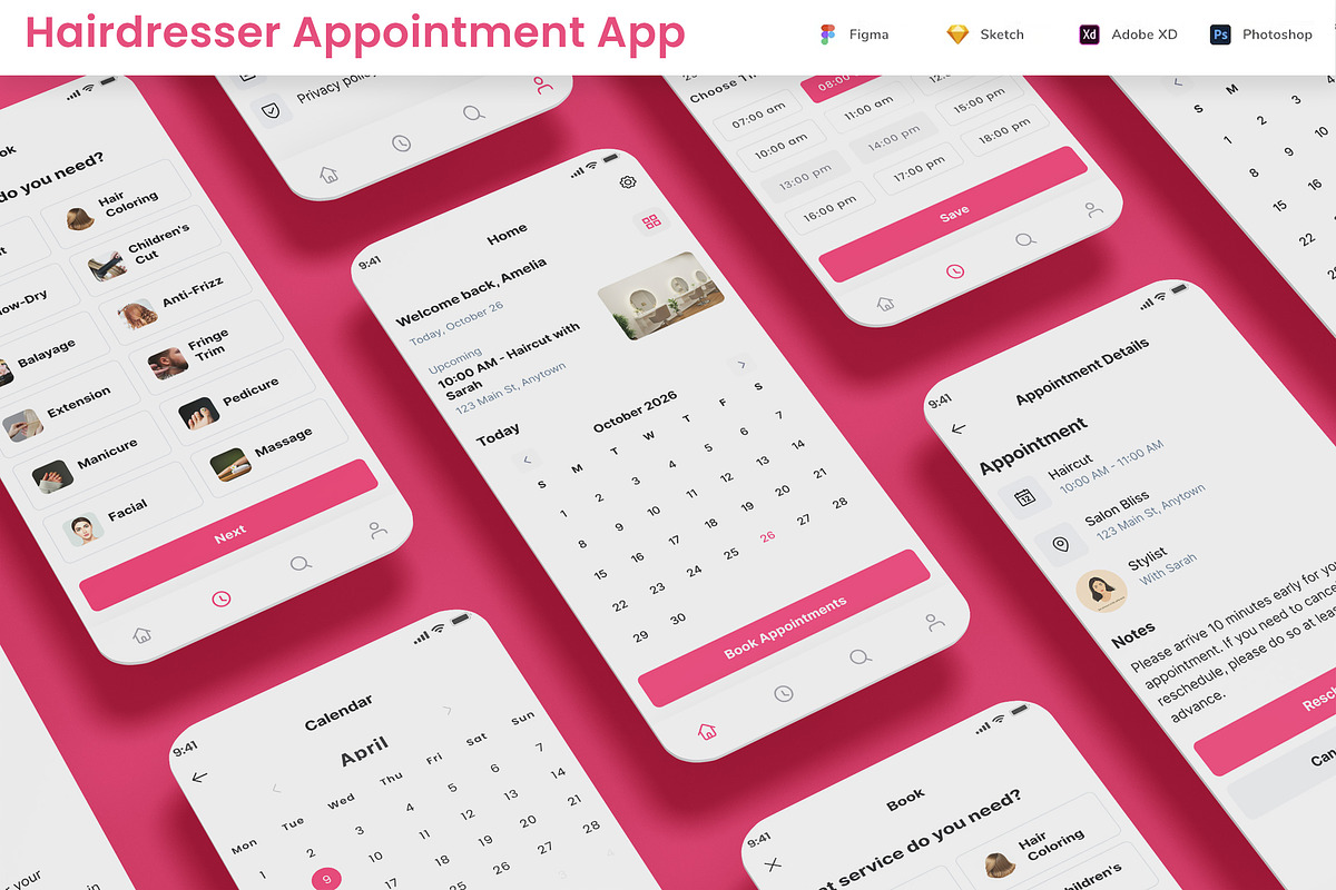 Hairdresser Appointment & Salon App, an App Template by nagaredesignstudio (Photo 1 of 2)