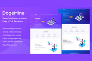 Dogemine - DogeCoin Mining Template, a HTML Template by THESOFTKING (Thumbnail 1 of 3)