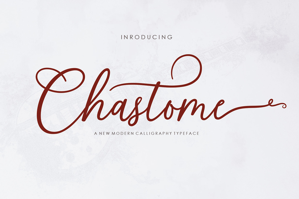 Chastome Script, a Script Font by Jhoel Design (Photo 1 of 10)