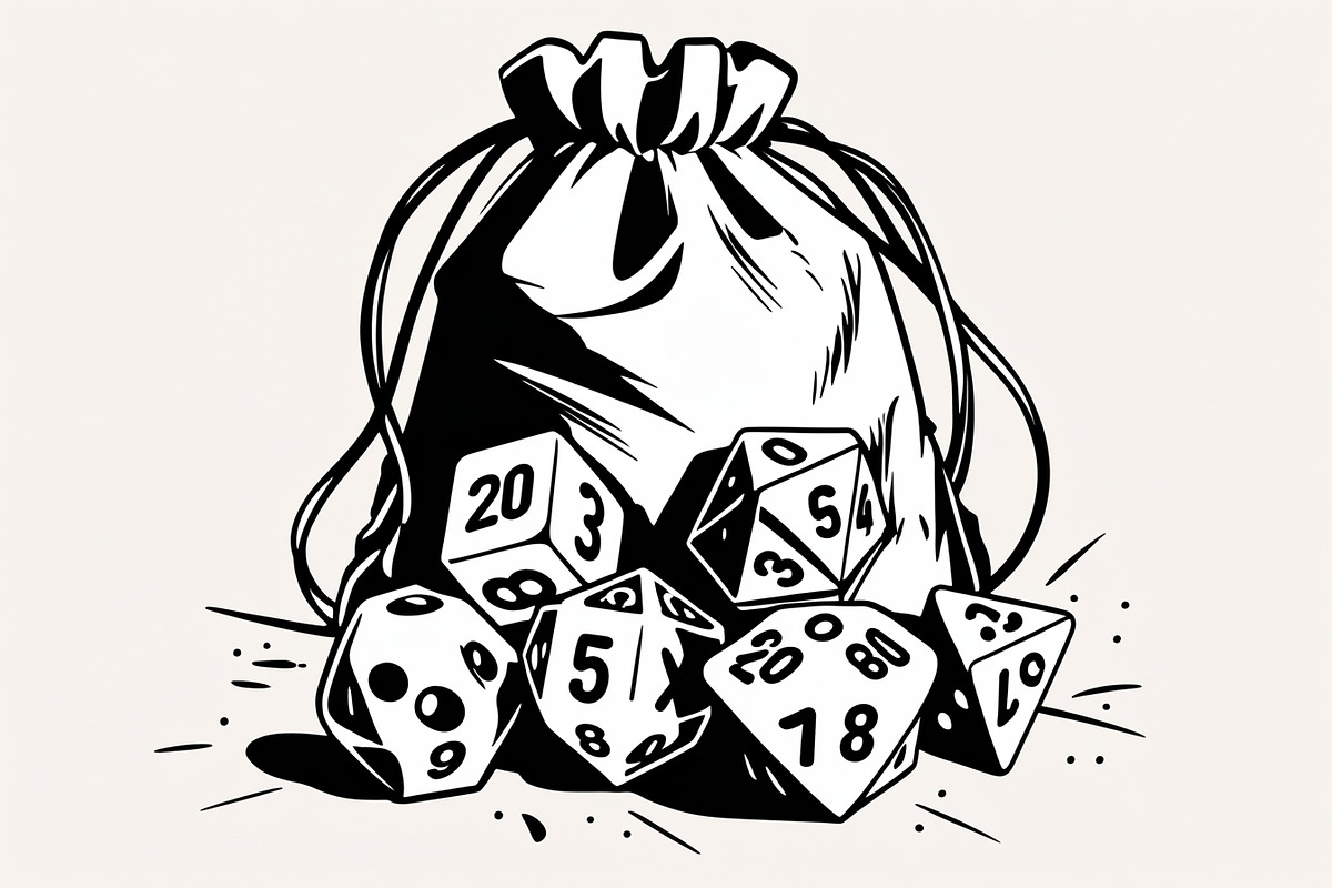 Dice Bag Silhouette Bundle, an Illustration by Designs_River (Photo 5 of 9)