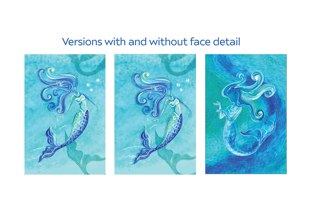 Mermaids Illustrations & Patterns, a Graphic by KT Art & Design (Photo 6 of 8)