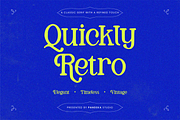 Quickly Retro - Classic Elegant, a Serif Font by Pandeka Studio (Thumbnail 1 of 9)