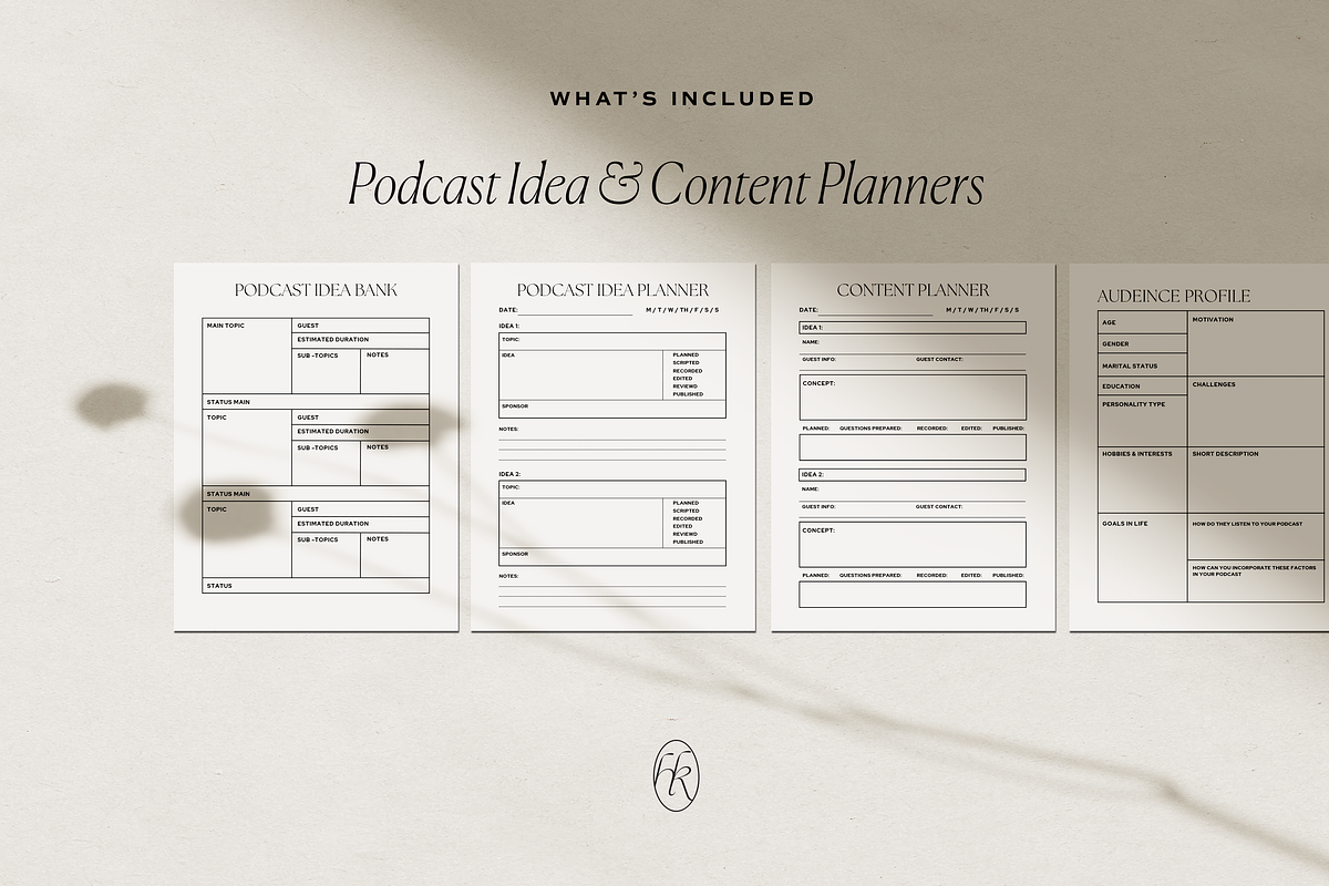Podcast Planner Canva Template, a Presentation Template by HelloKarla (Photo 2 of 7)