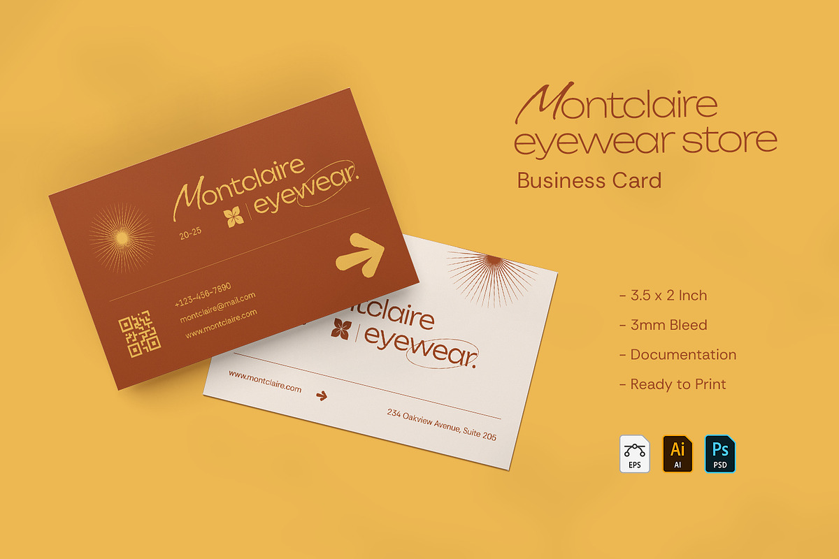 Eyewear Store - Business Card, a Business Card Template by VUNIRA (Photo 1 of 3)
