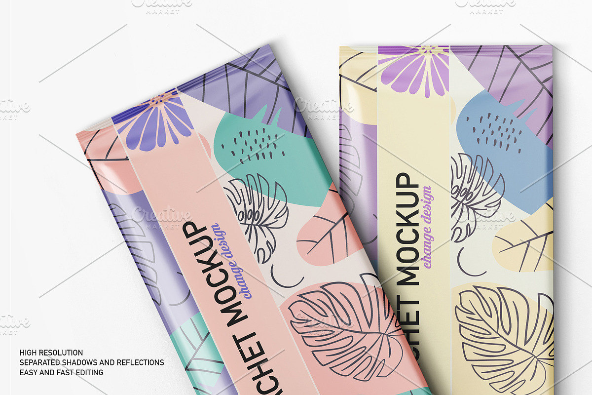 SACHET MOCKUP, a Books & Magazine Mockup by Moonlight Creative (Photo 4 of 6)