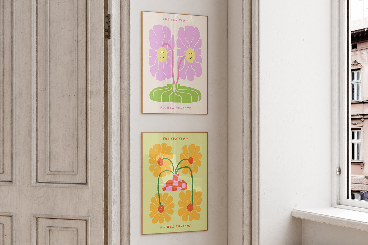 RETRO PRINTS FLOWER MARKET POSTERS, a Decorative Illustration by Ayya Studio (Photo 4 of 12)