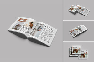 Square Magazine Mockup