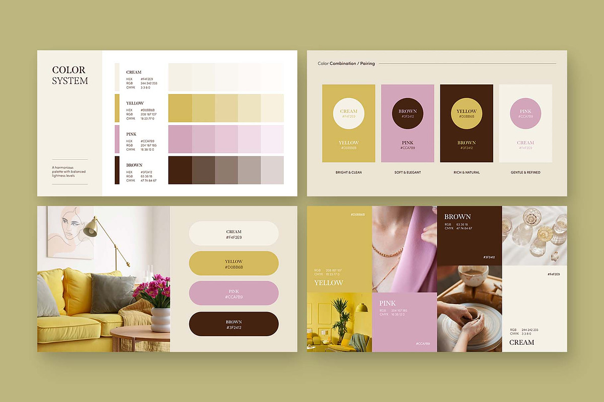 Color Palette Presentation Template, a Presentation Template by DesignerCandies (Photo 3 of 6)