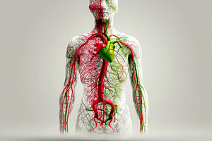 anatomical illustration of human body showing detailed circulato, a Health & Medical Photo by José Manuel Gelpi