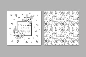 Floral Card Template