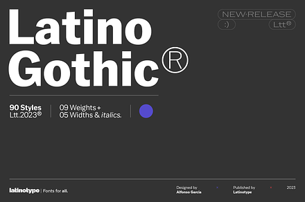Latino Gothic - 50% off, a Serif Font by Latinotype