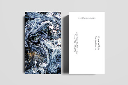 Abstract Black Ocean Business Card
