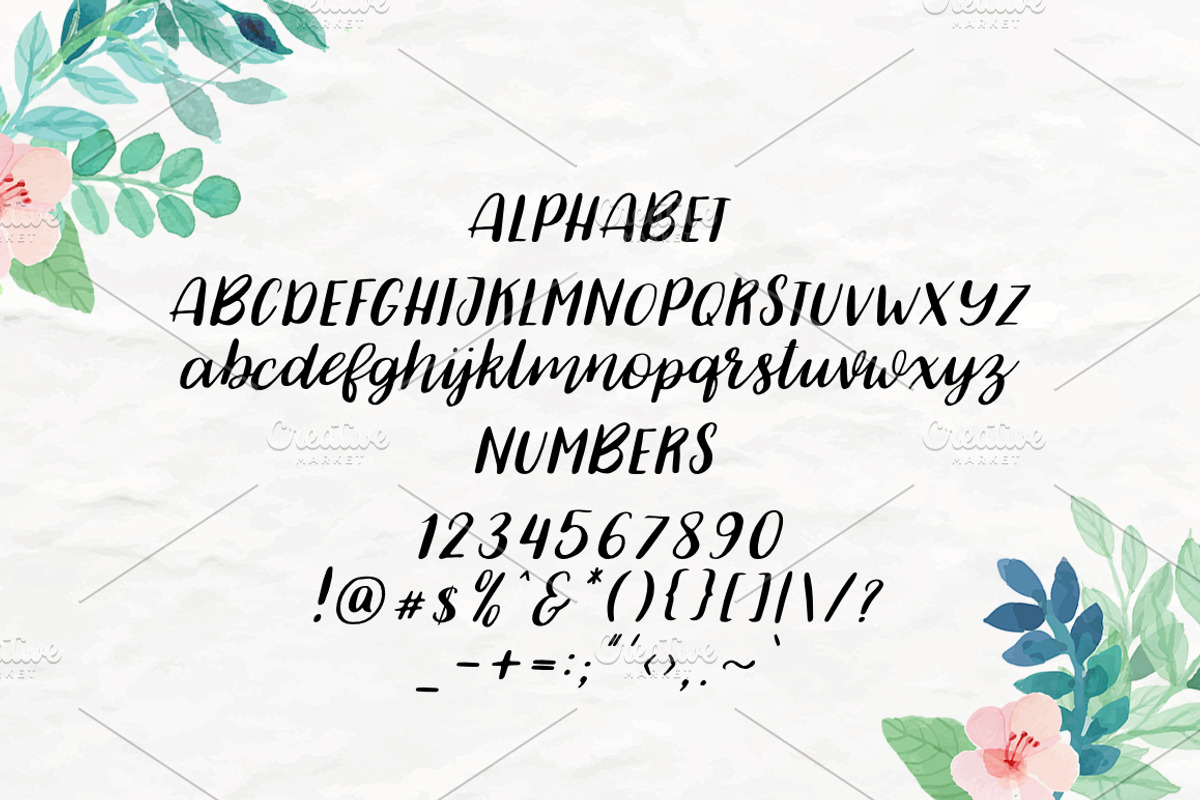 Jasmine handwriting font preview 5