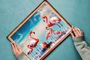 Flamingo Watercolour Clipart, an Animal Illustration by BrushstrokeArtGB (Thumbnail 8 of 9)