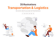 Logistics Flat Illustrations, a Duotone Icon by Vectors Market (Thumbnail 1 of 8)