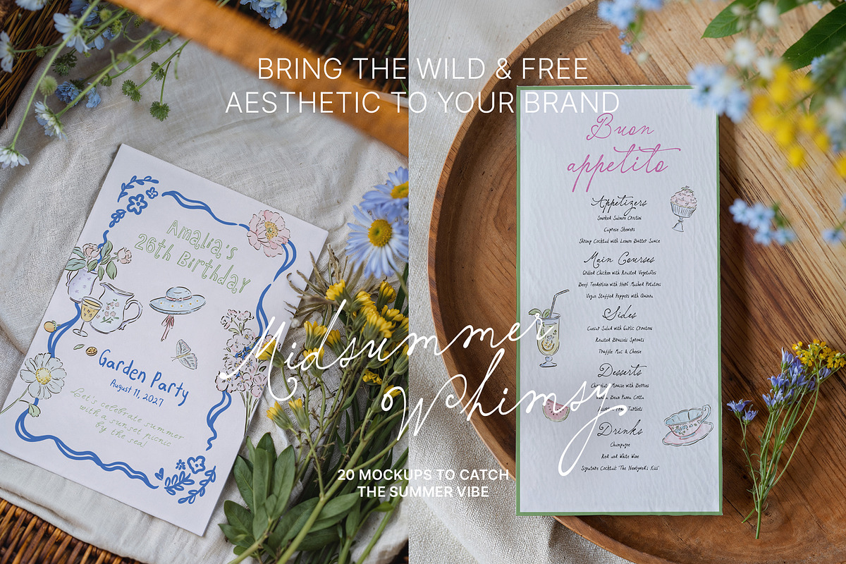 Midsummer Whimsy Card Mockups, a Product Mockup by Muse Mockups (Photo 2 of 11)