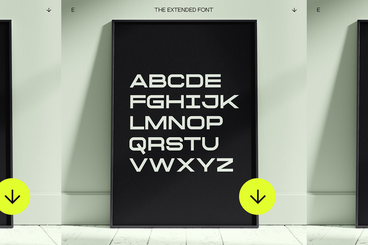THE EXTENDED FONT, a Font by THE BOLD FONT. (Photo 2 of 9)