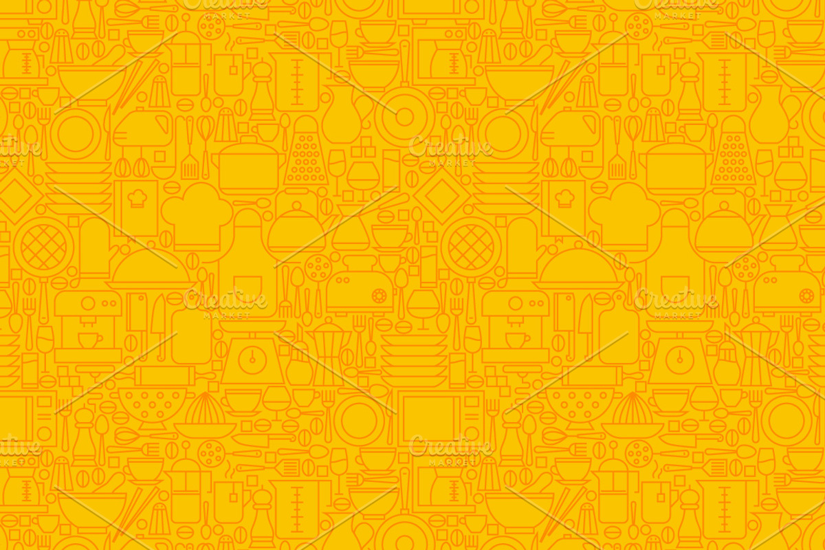 Kitchen & Cooking Seamless Patterns, a Pattern Graphic by Anna_leni (Photo 2 of 7)