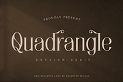 Quadrangle Stylish Serif, a Serif Font by Creatype Studio (Thumbnail 1 of 10)