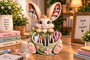 Bunny Organizer 3D Print STL, an Animal 3D Model by Creative Art (Thumbnail 3 of 4)
