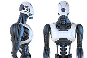 Robot isolated on white, a Technology Illustration by iLexx (Thumbnail 1 of 4)