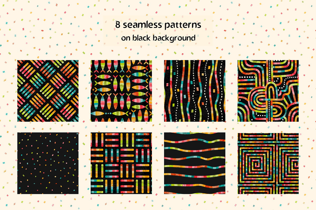 Rainbow Maze Collection, a Pattern Graphic by Zim Varezhkin (Photo 3 of 5)
