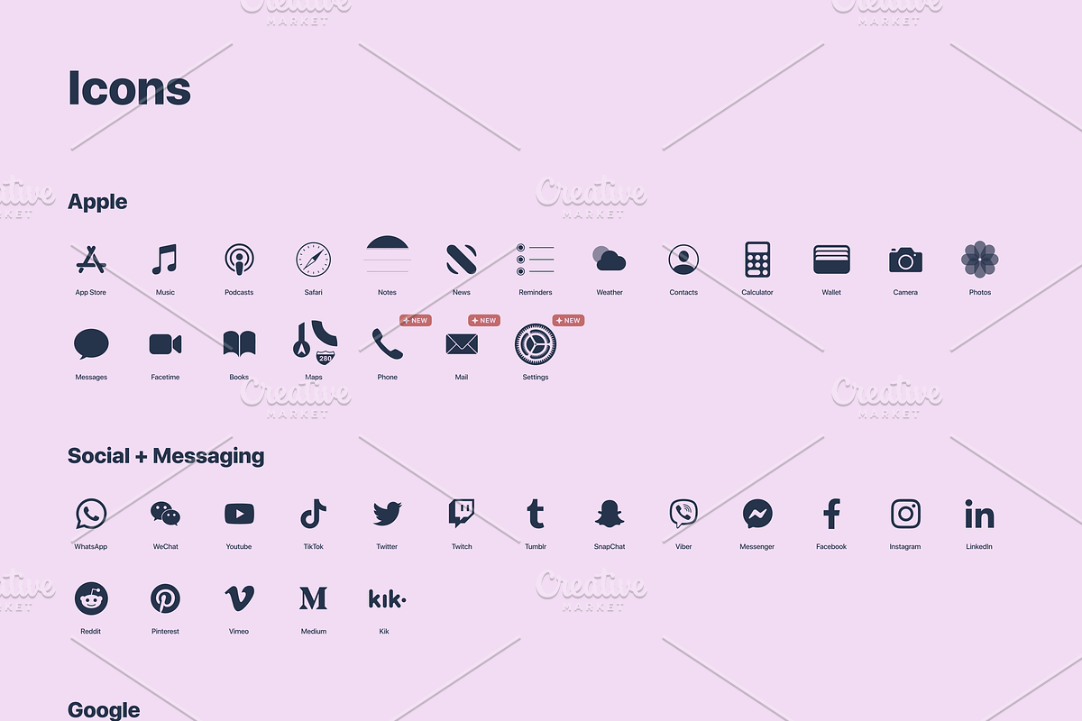 iOS 14 Luxury iPhone App Icons • D, an Icon by Homescreen Pro (Photo 4 of 6)