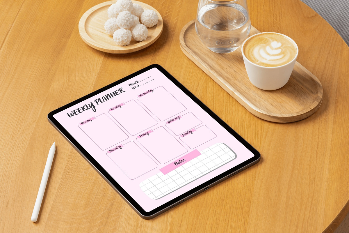 Weekly Planner I 370+ Stickers I Pdf, a Stationery Template by Imprint Paper Co (Photo 2 of 3)