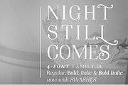 Night Still Comes serif font, a Serif Font by Ana's Fonts (Thumbnail 1 of 8)