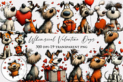 Whimsical Valentine Dogs Clipart, an Illustration by Designworld (Thumbnail 1 of 5)