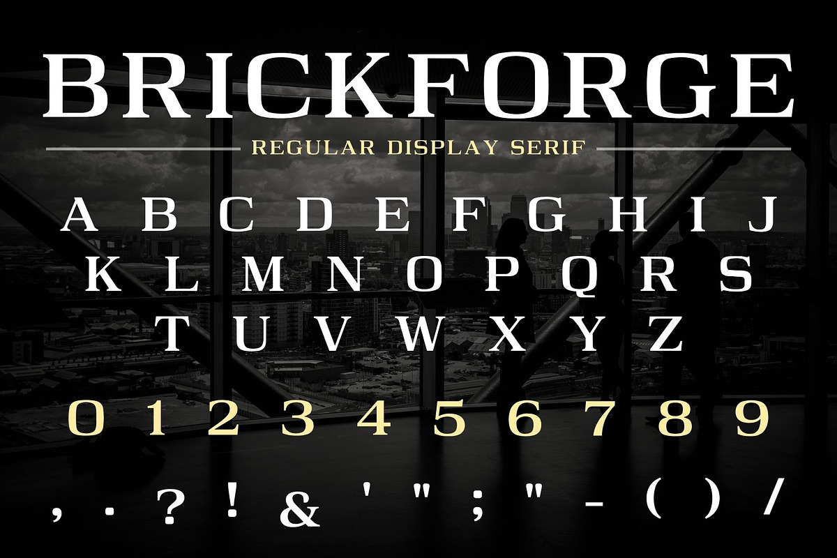 Brickforge Square Serif Display Font, a Serif Font by Voleshads (Photo 2 of 10)