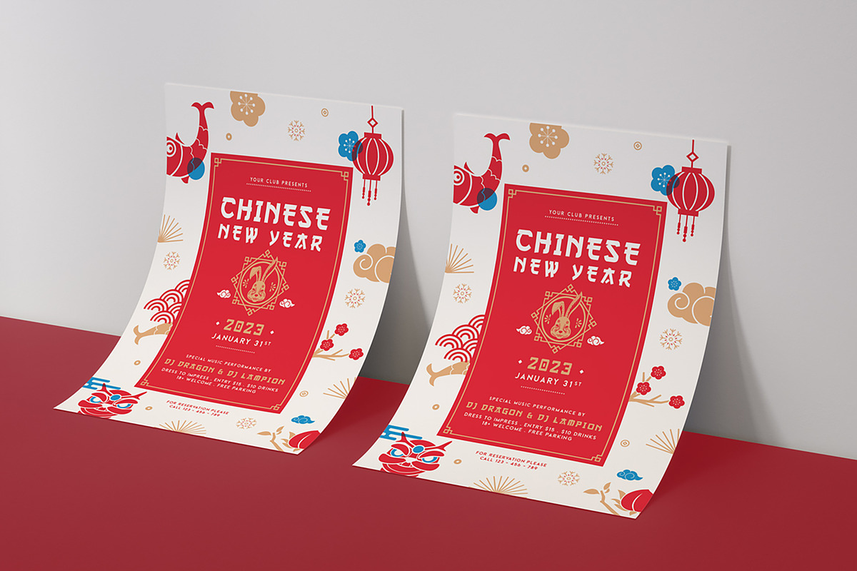 Chinese New Years Party Flyer 2023, a Flyer Template by Totem Design Studio (Photo 6 of 7)