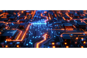 Futuristic CPU Circuit Glow, a Technology Photo by piter.goskov