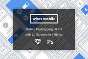 Mobile Wireframe Prototyping UI, a Wireframe Template by Designerbundle (Thumbnail 1 of 3)