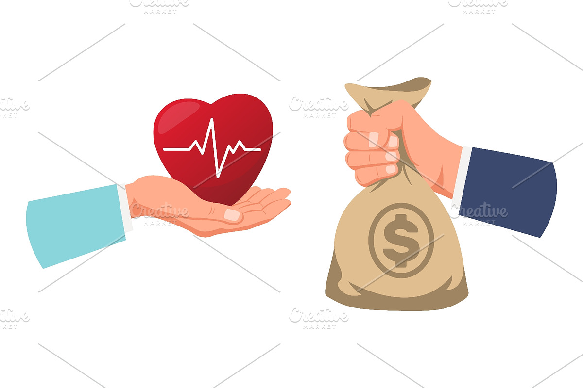 Doctors hand with heart and, a Finance Illustration by Vectorbuum (Photo 1 of 3)