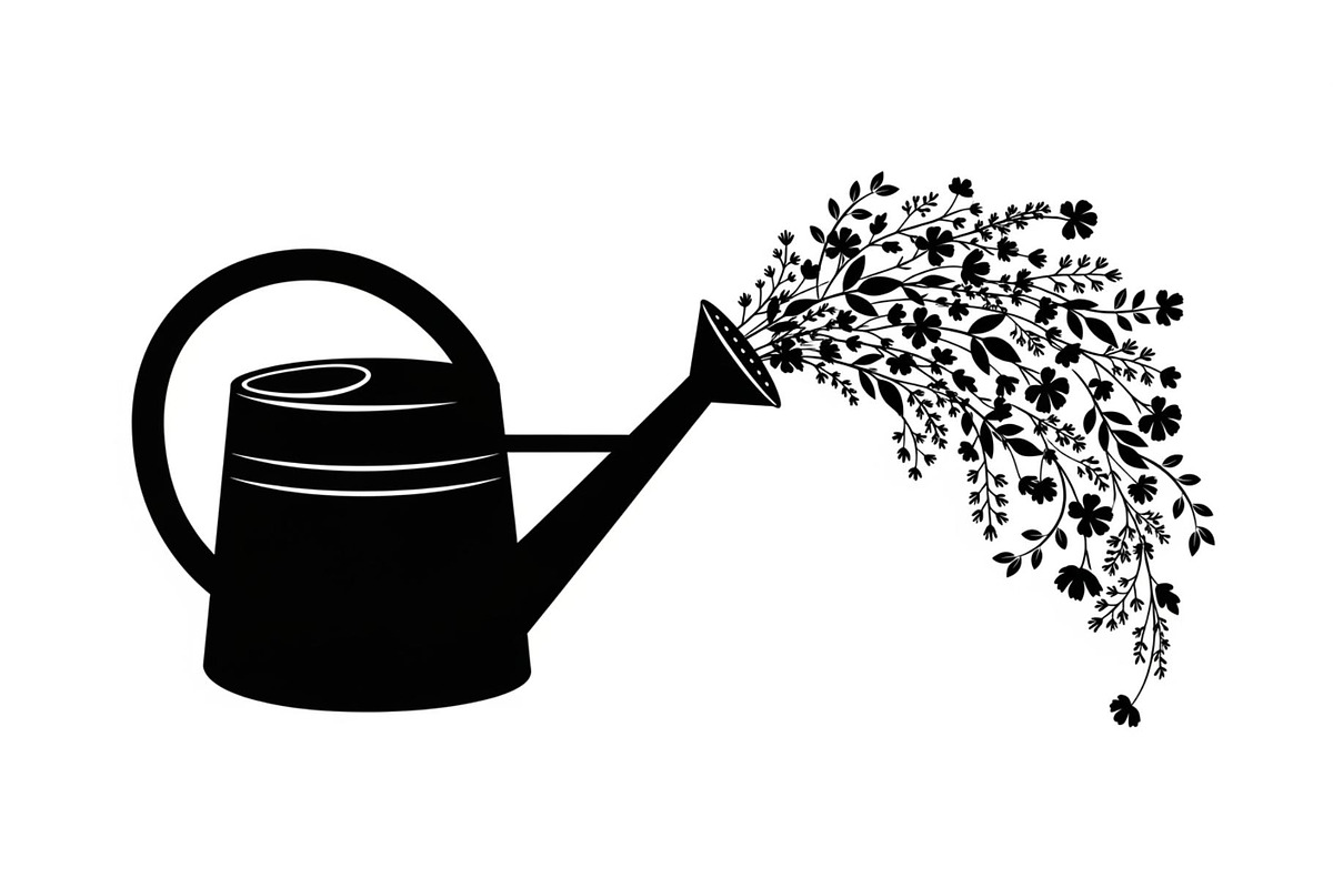 Floral Watering Can Design Bundle, an Illustration by Gaye Art (Photo 24 of 31)