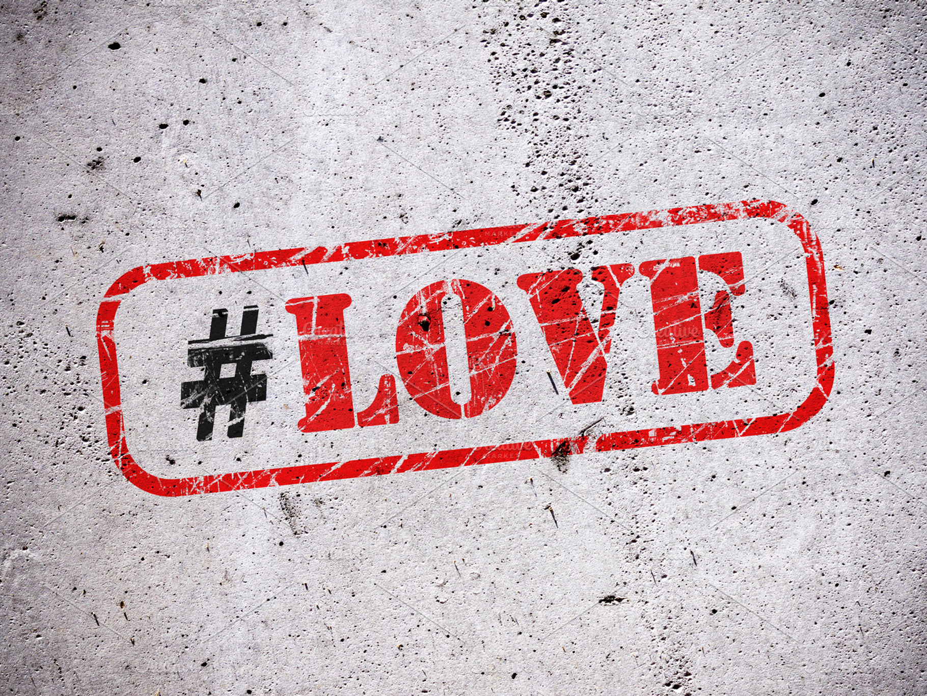 Love hashtag on the wall, an Abstract Photo by BOOCYS