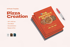 Pizza Creation - Poster, a Poster Template by VUNIRA